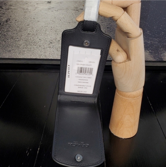 Coach Gunmetal Luggage Tag NWT - Picture 3 of 5